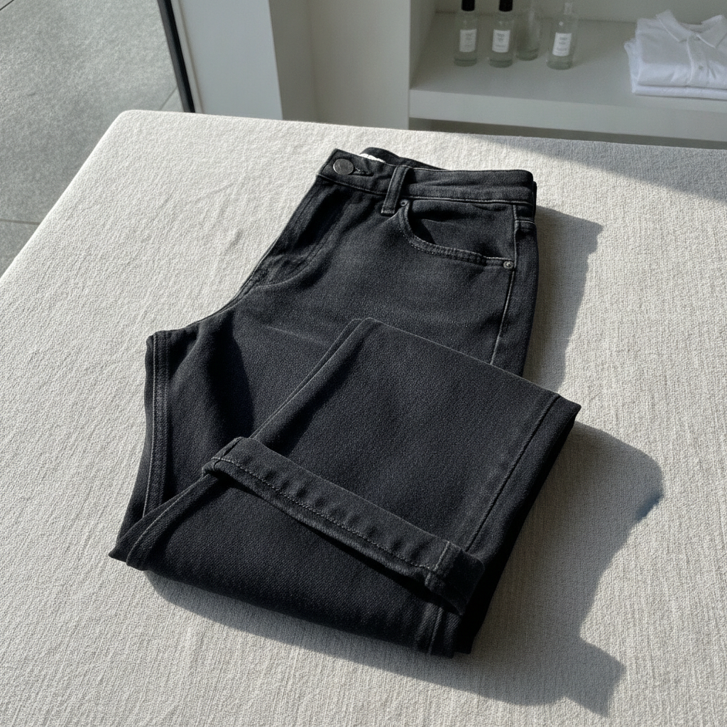 Jeans Mom Fit Negro