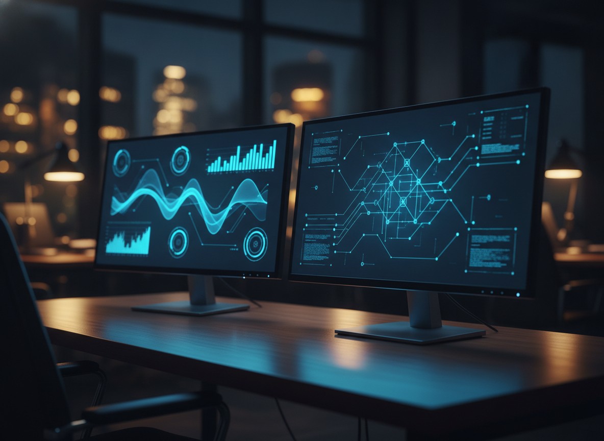 Dashboards y diagramas de integración en pantallas de escritorio