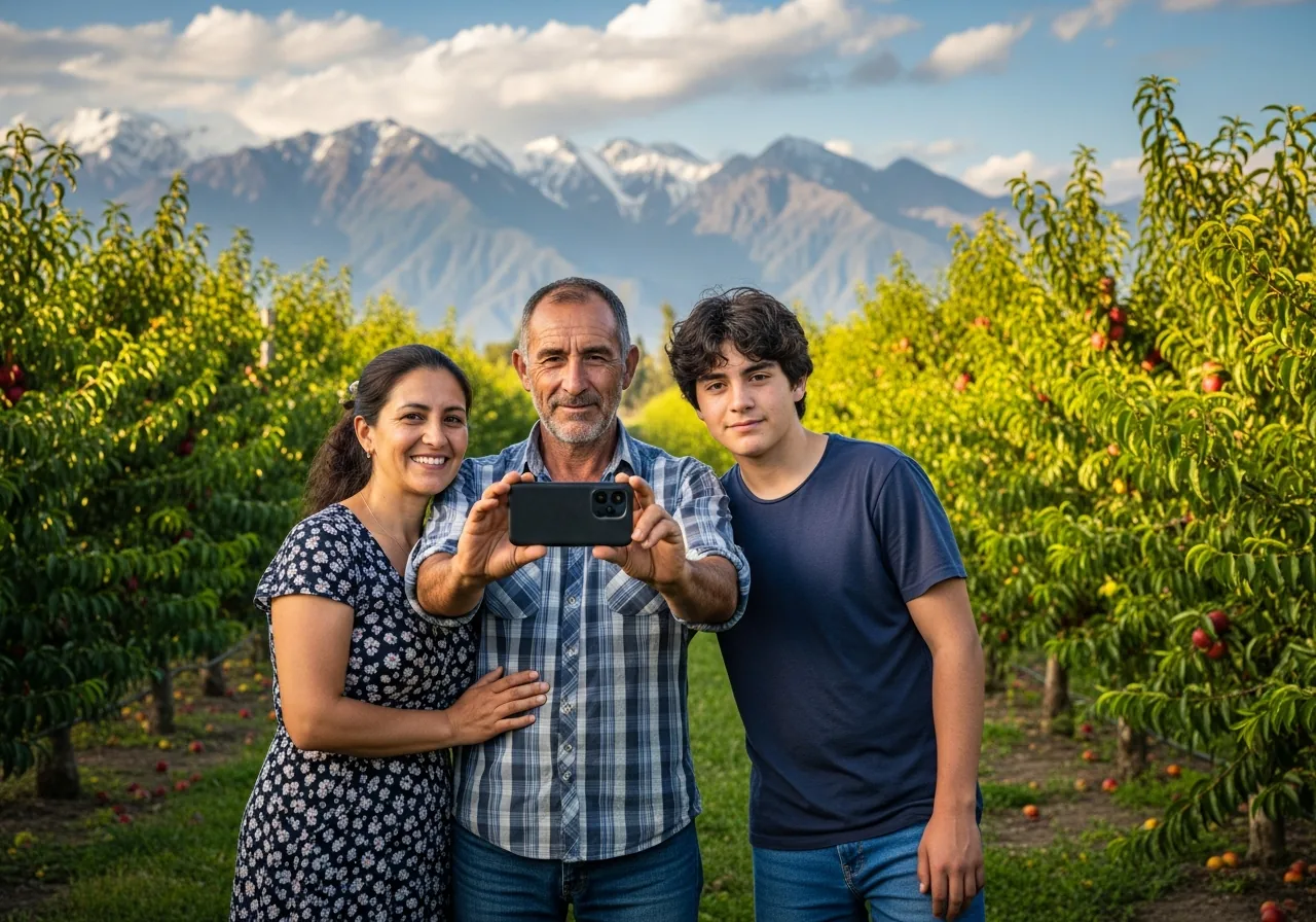 Familia agricultora chilena CampoSensor