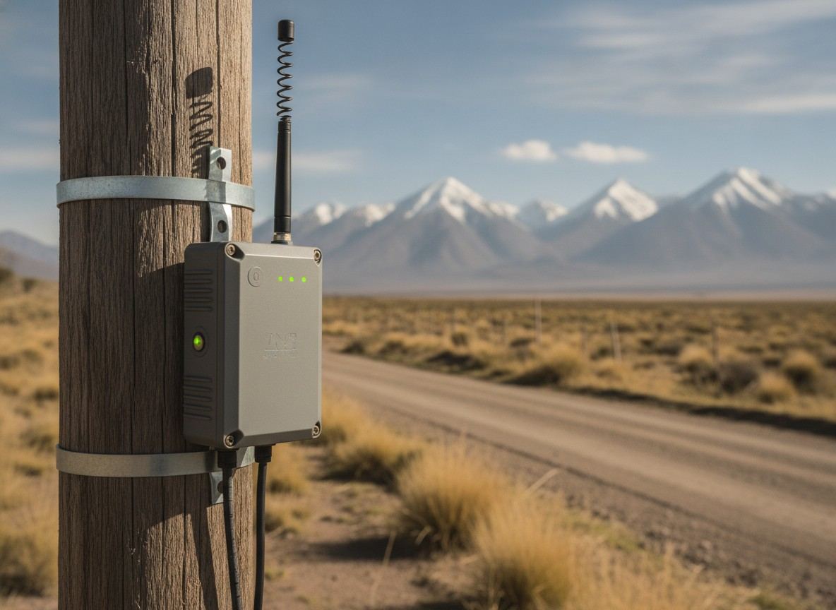 Nodo de comunicación instalado en terreno
